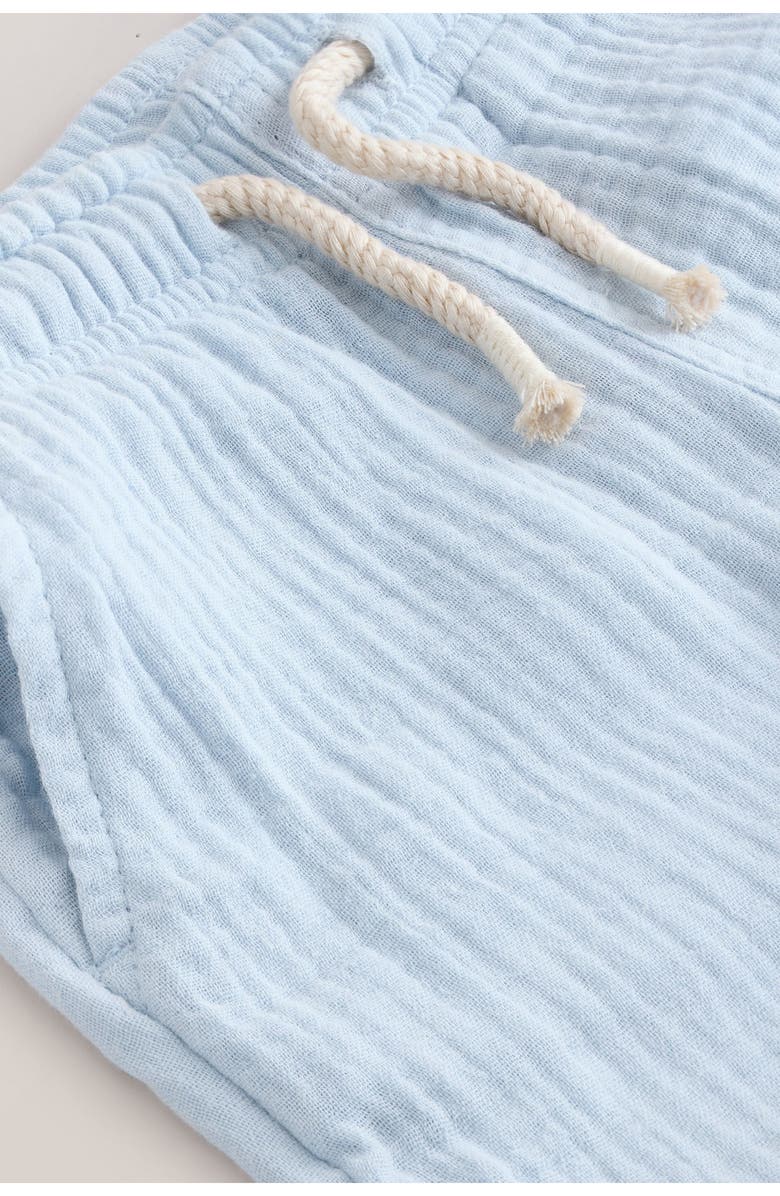 NEXT Kids' Textured Cotton Drawstring Shorts, Alternate, color, Blue