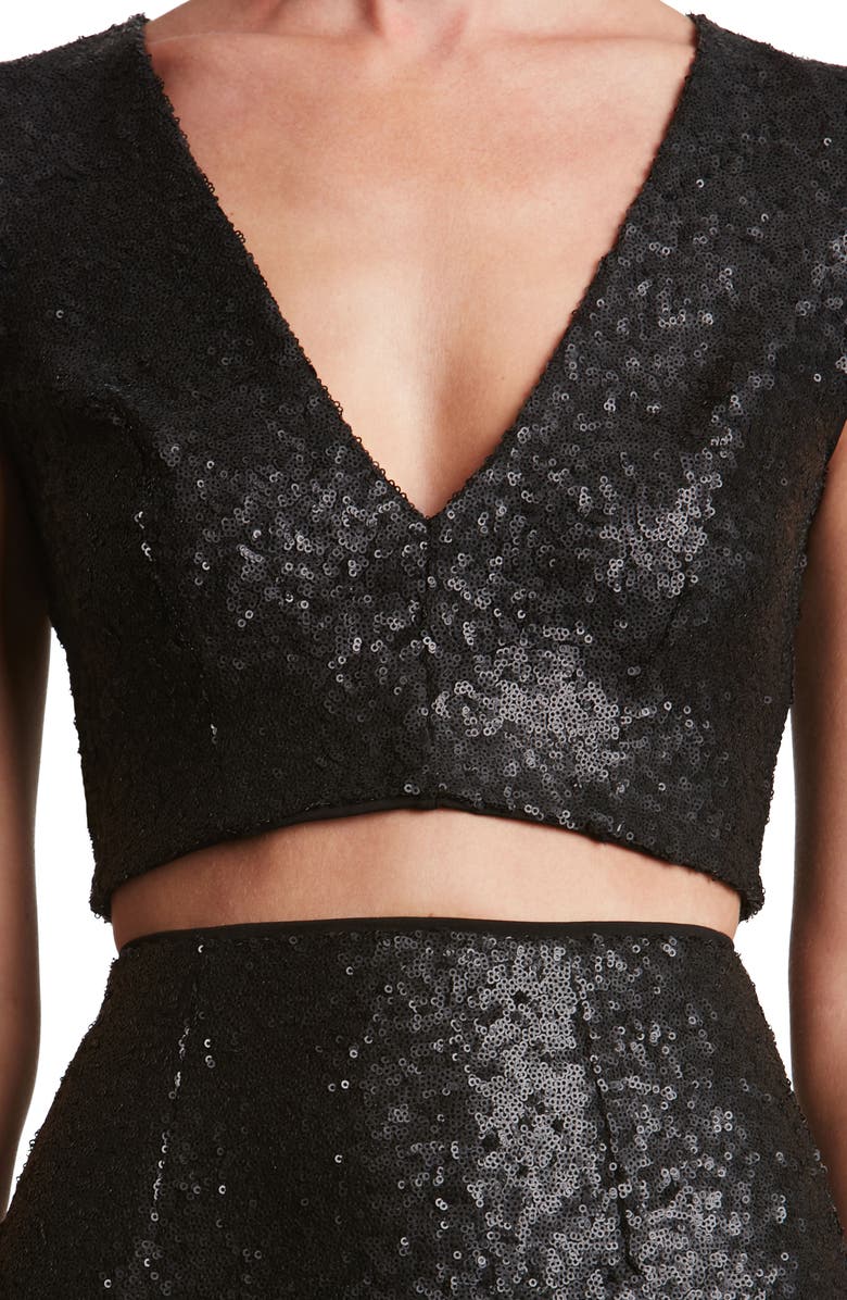 Dress the Population Cara Two-Piece Gown, Alternate, color, 