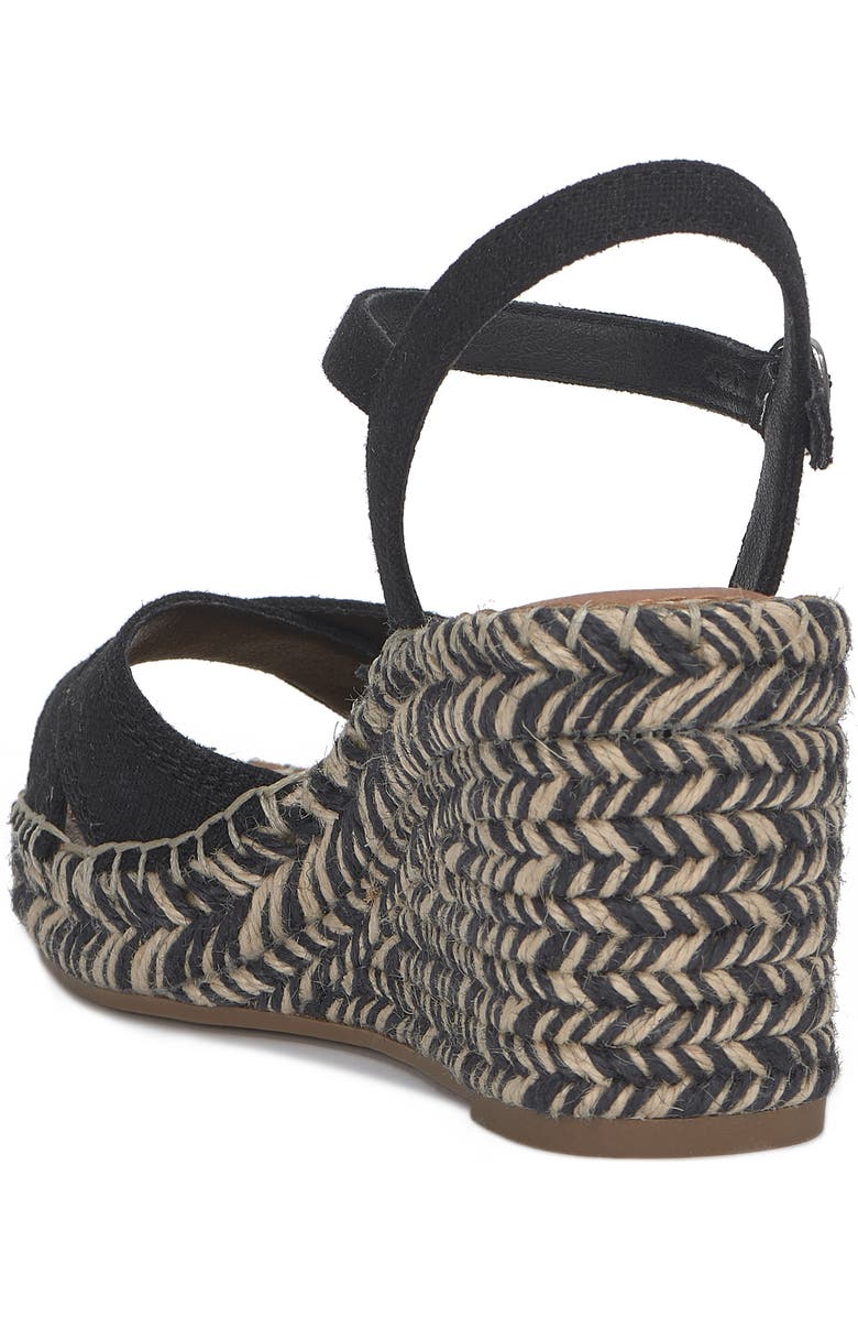 Lucky Brand Candyr Platform Wedge Sandal, Alternate, color, Black Linen