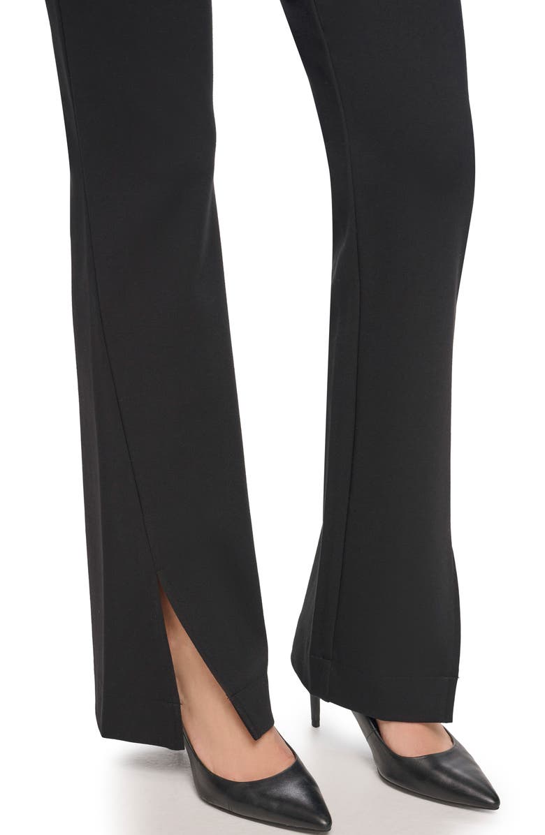 DKNY Split Hem Flare Leg Ponte Pants, Alternate, color, 