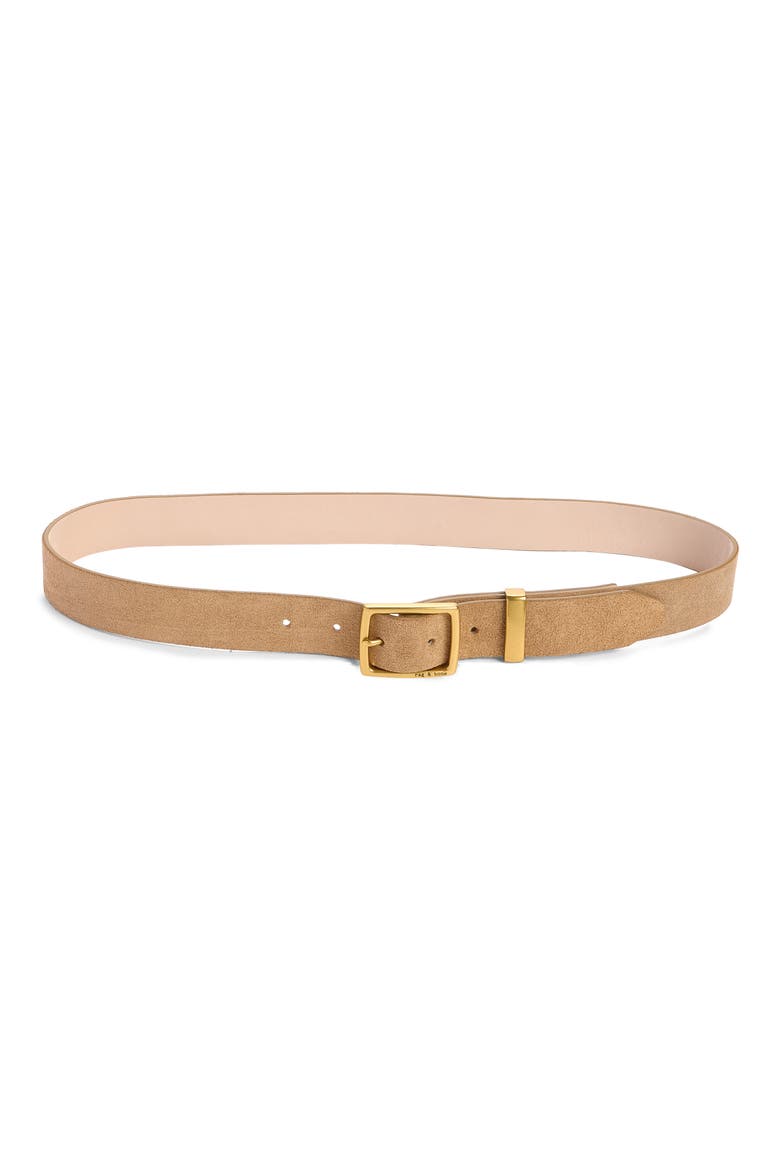 Boyfriend Belt, Main, color, PEANUT SUEDE