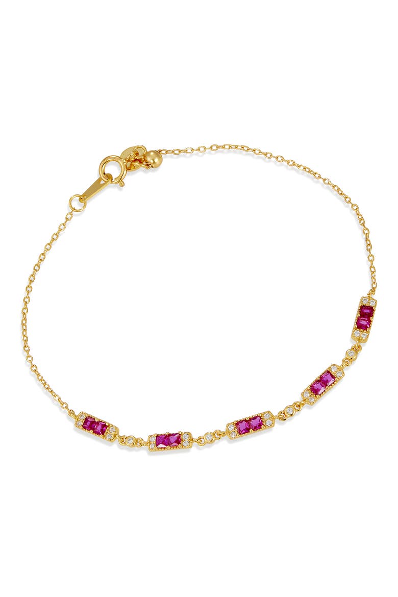 Cubic Zirconia Bracelet, Main, color, YELLOW