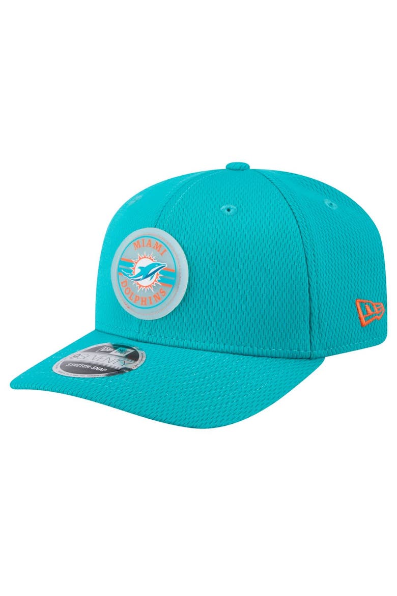 Men's New Era Aqua Miami Dolphins Adventure Patched 9SEVENTY Stretch-Snap Adjustable Hat, Main, color, Aqua