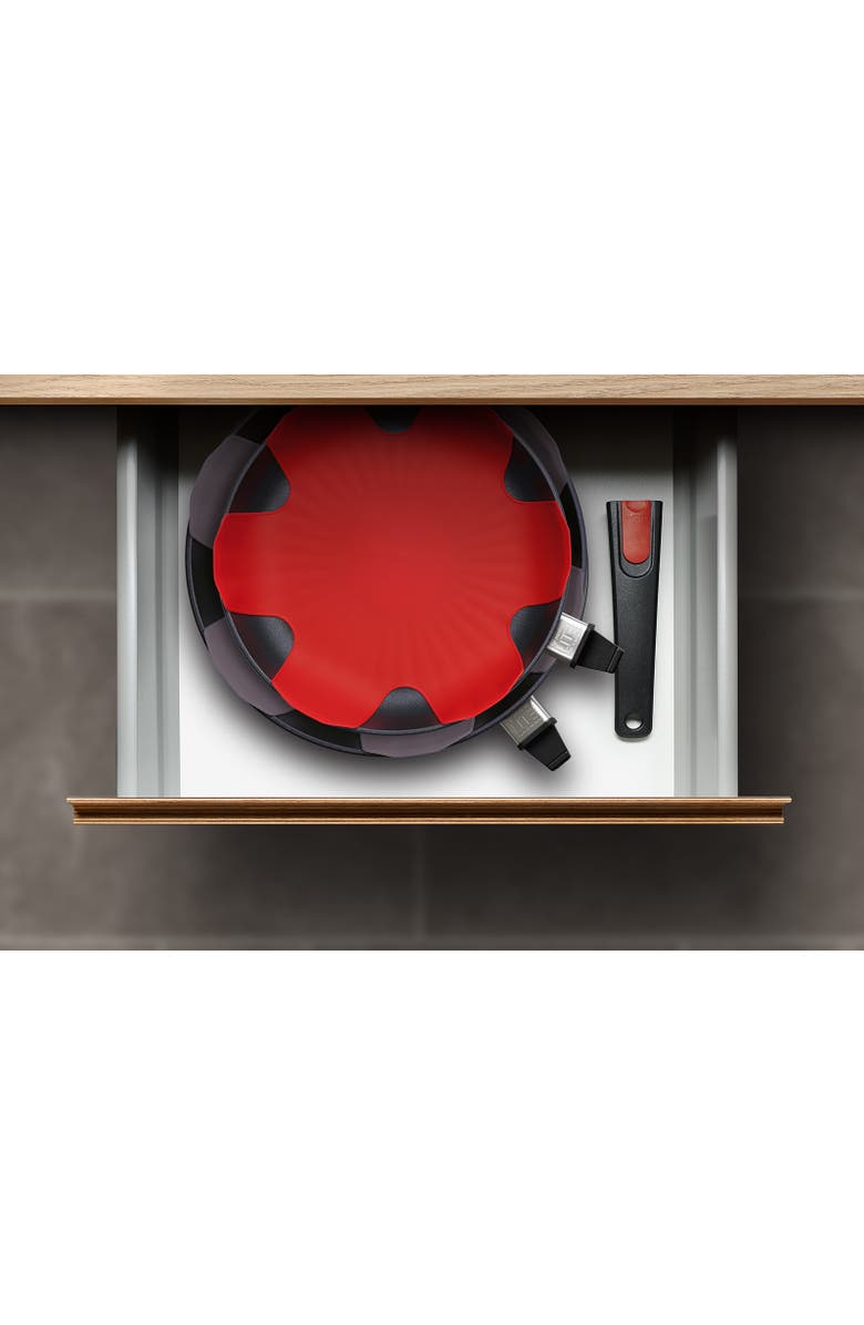 WOLL Silicone Pan Protectors 3 Piece Set, Red & Gray, Alternate, color, Black