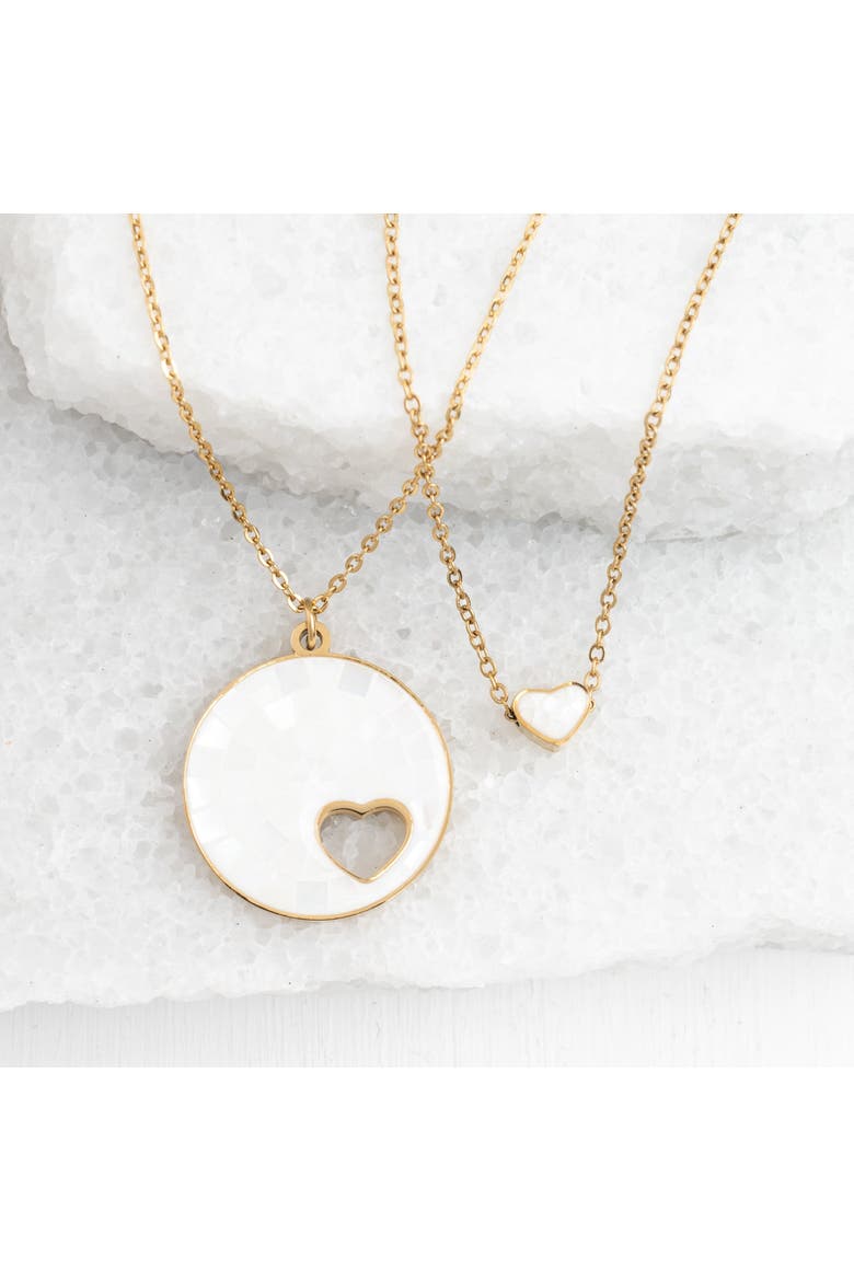 Journey Together Necklace Set in Mother of Pearl, Main, color, White