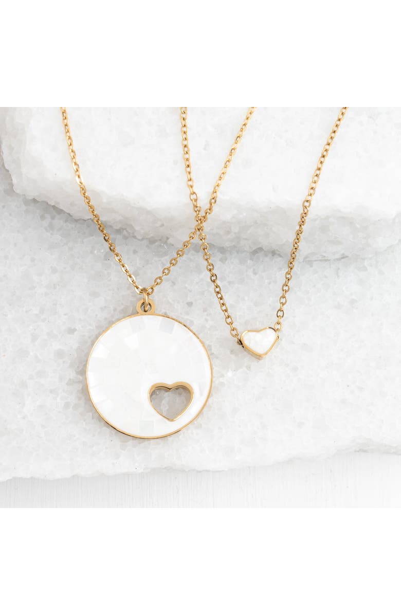 Starfish Project Journey Together Necklace Set in Mother of Pearl, Main, color, White