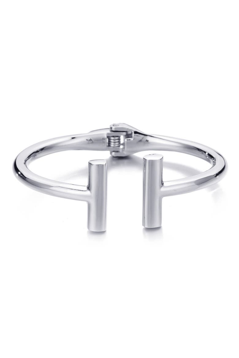 Bar Cuff Bracelet, Main, color, SILVER