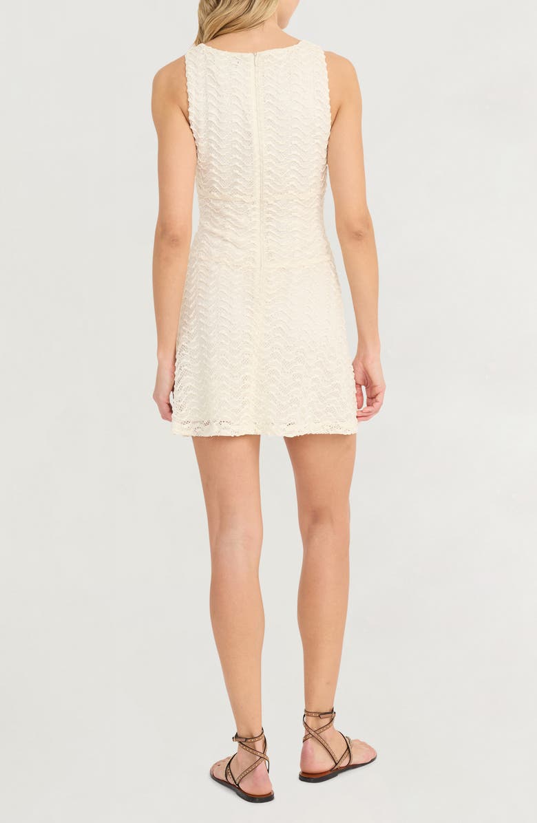 The Good Journey Textured Fit & Flare Dress, Alternate, color, Cream