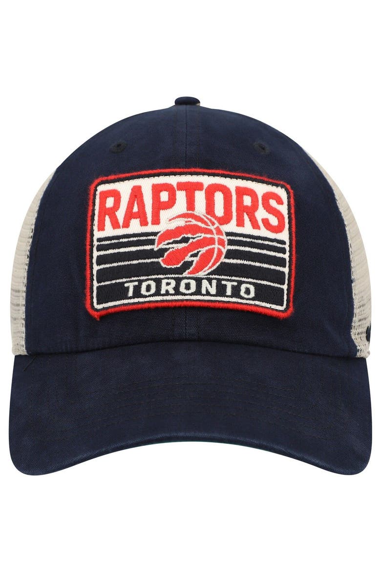 Men's '47 Black/Natural Toronto Raptors Four Stroke Clean Up Snapback Hat, Alternate, color, Black
