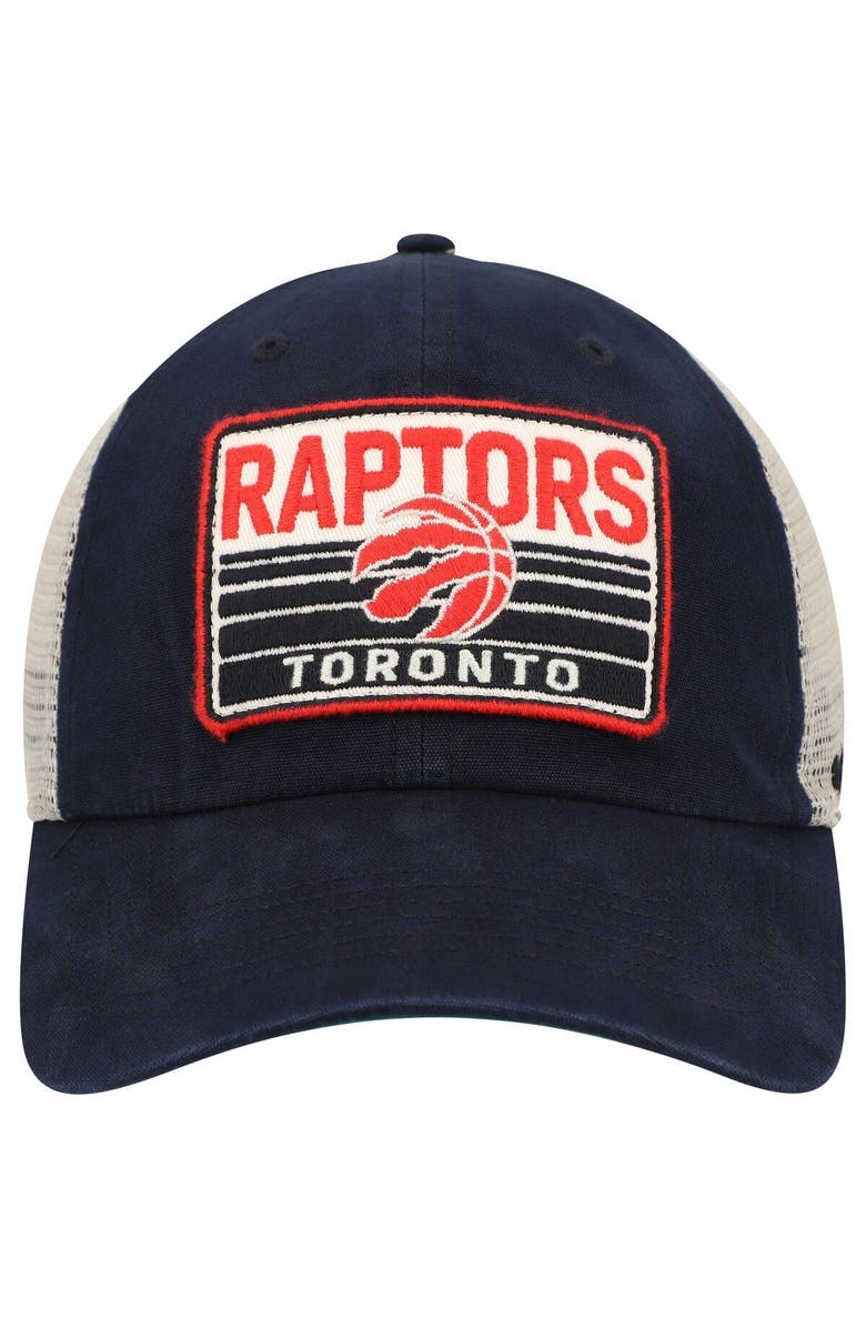 '47 Men's '47 Black/Natural Toronto Raptors Four Stroke Clean Up Snapback Hat, Alternate, color, 
