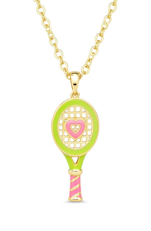 Kids' Tennis Racket Pendant Necklace
