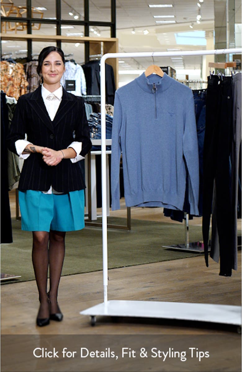 Cotton Quarter Zip Sweater, sales video thumbnail