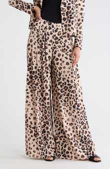 Nova Print Pleated Wide Leg Pants