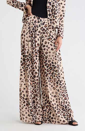 Nova Print Pleated Wide Leg Pants