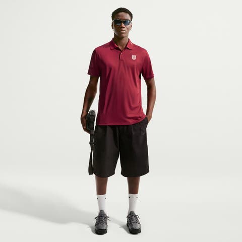 Men's Nike Red USMNT Dri-FIT Victory Solid Polo