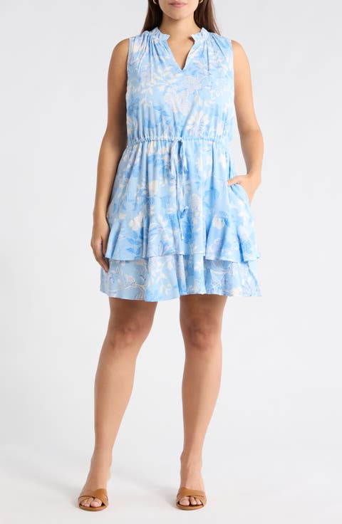 Seraphina Floral Mindi Ruffle Minidress (Plus)