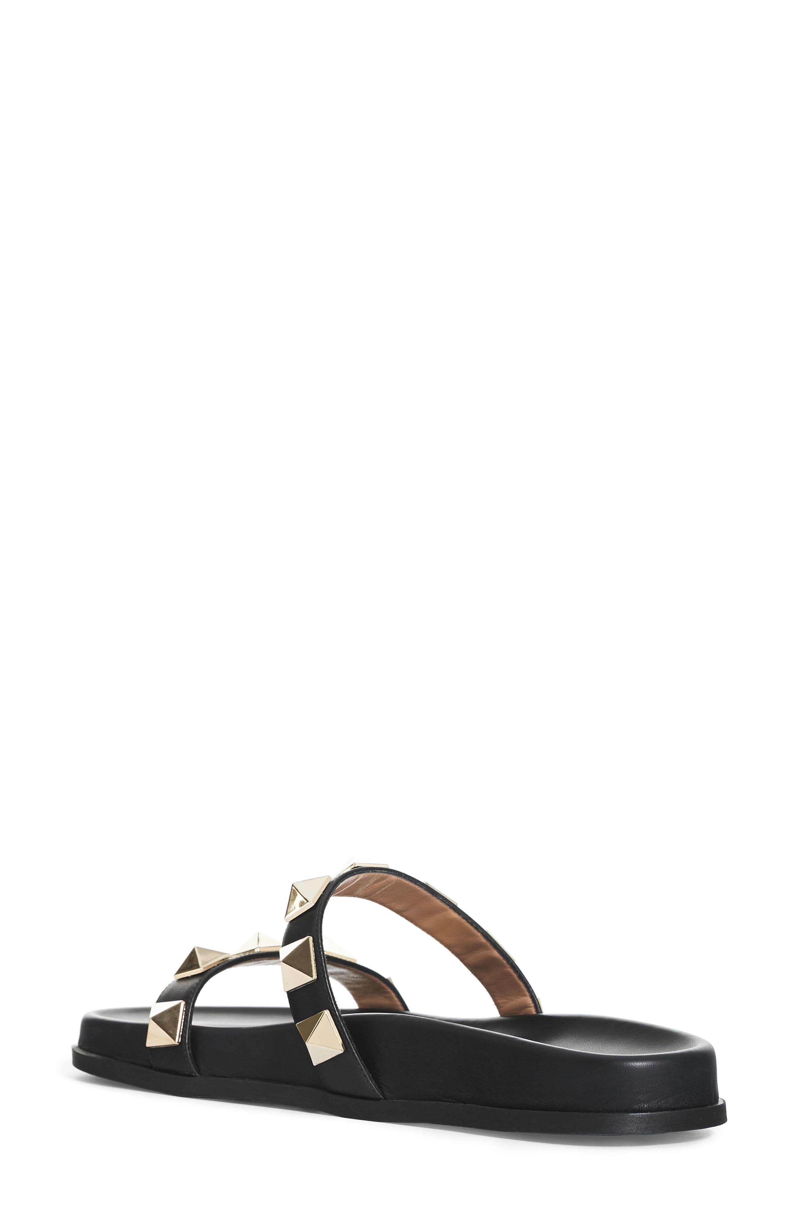 Valentino Garavani Rockstud Lock Slide Sandal, Alternate, color, 