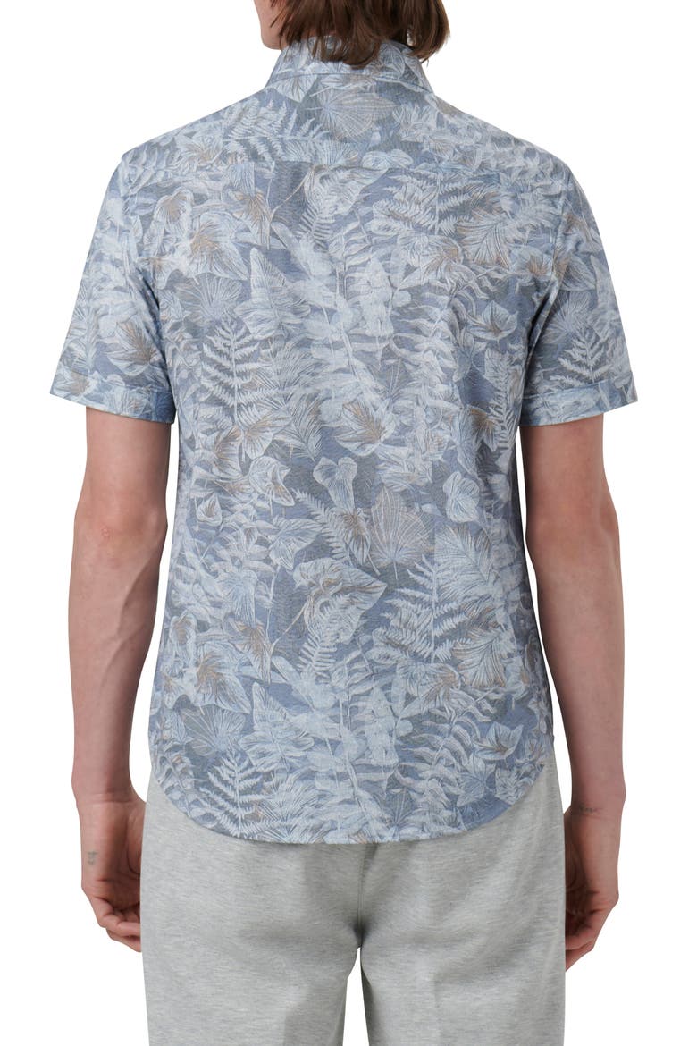 Miles OoohCotton® Short Sleeve Button-Up Shirt, Alternate, color, DUSTY BLUE