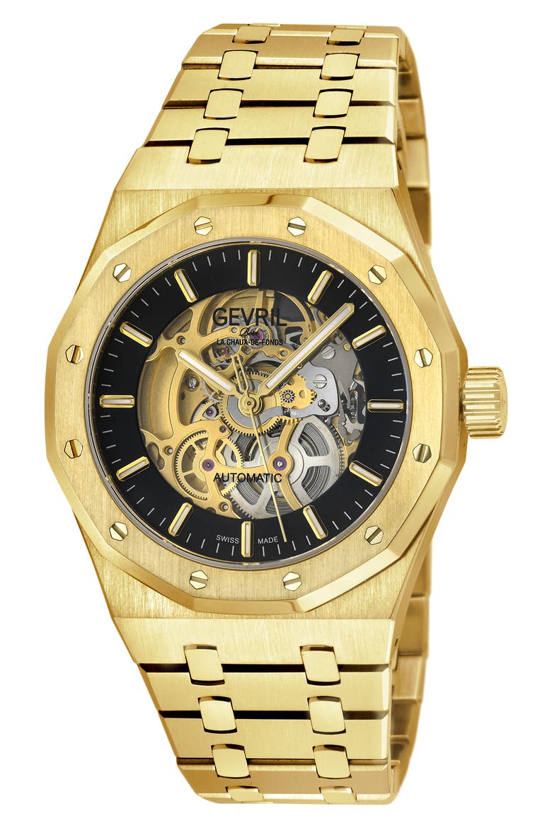 Gotham Bracelet Watch, 41mm, Main, color, GOLD