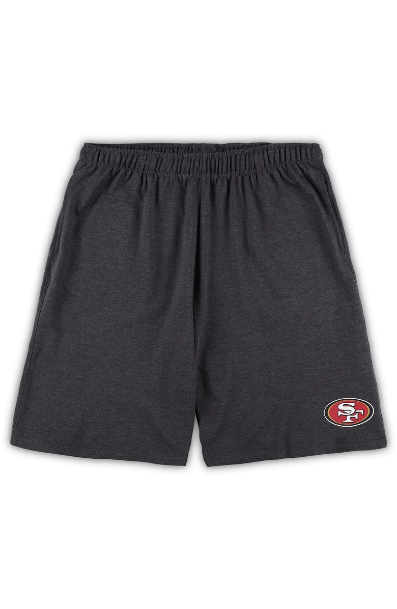 CONCEPTS SPORT Men's Concepts Sport White/Charcoal San Francisco 49ers Big & Tall T-Shirt and Shorts Set, Alternate, color,