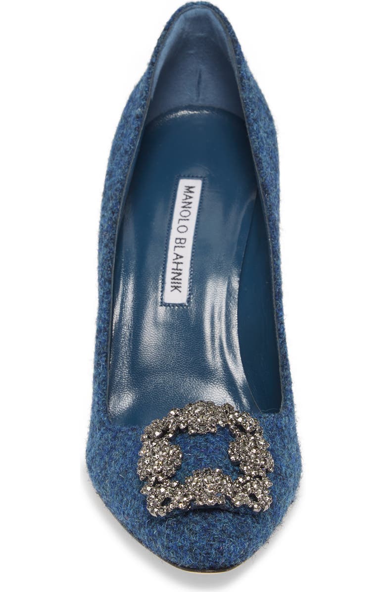 Manolo Blahnik Hangisi Jewel Buckle Pump, Alternate, color,