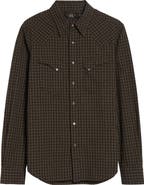 Double RL Slim Fit Check Western Shirt