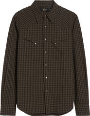 Double RL Slim Fit Check Western Shirt