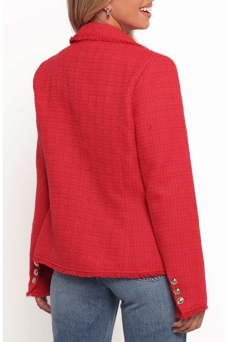 Simona Tweed Blazer, Alternate, color, RED