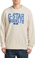 G-STAR Colletiate Relaxed Fit Organic Cotton French Terry Crewneck Sweatshirt
