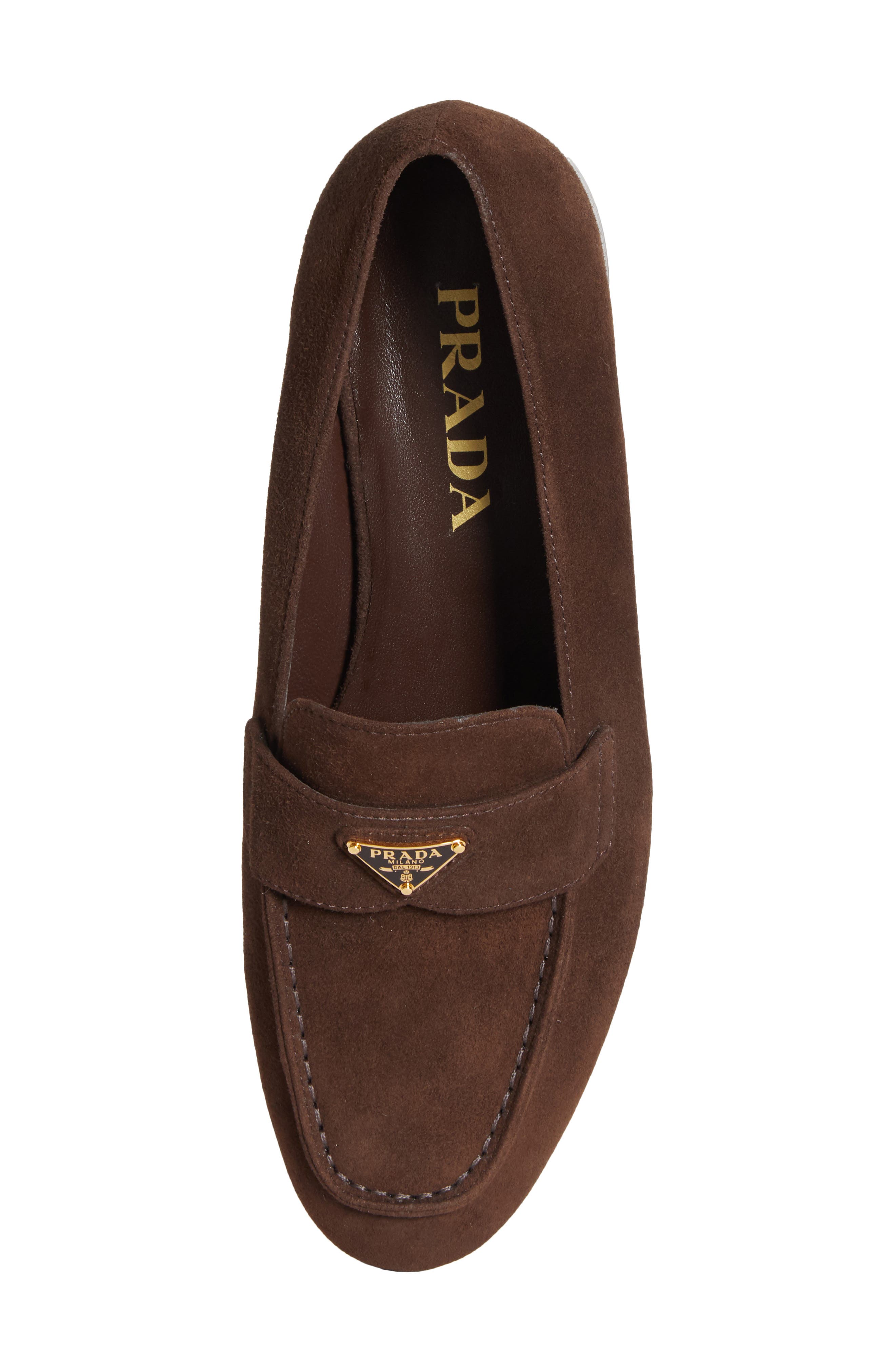 Logo Suede Loafer, Alternate, color, MORO