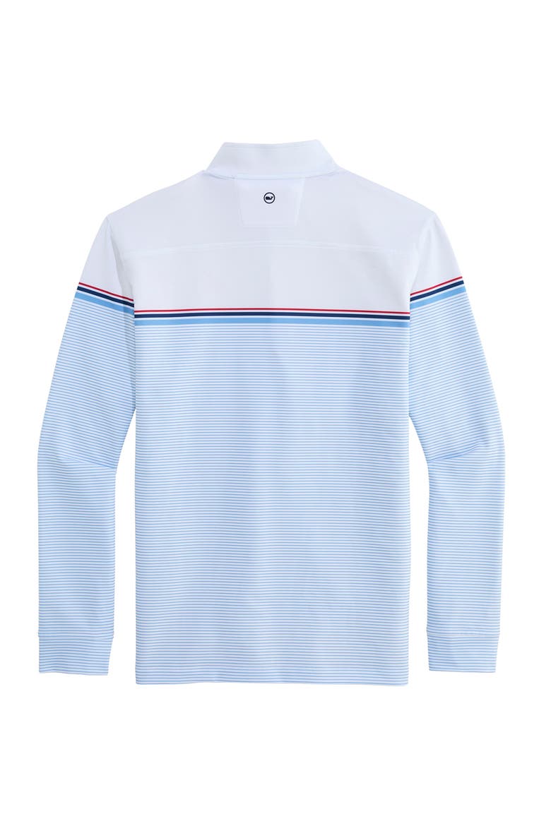 Performance Club Quarter-Zip Pullover, Alternate, color, RED WHITE BLUE MICRO STRIPE