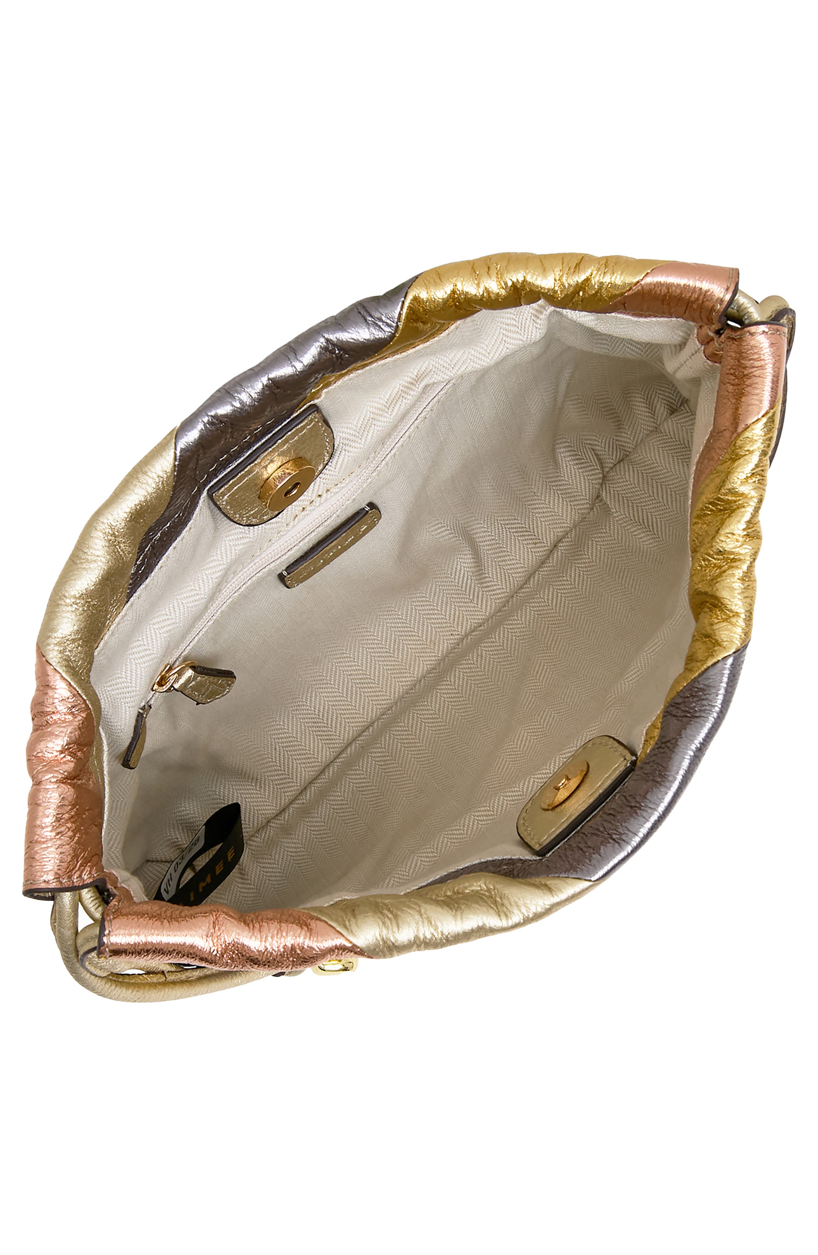 Tie Breaker Shoulder Bag, Alternate, color, METALLIC STRIPE