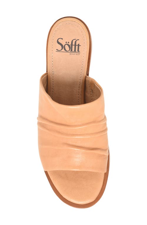 Söfft Farlan Ruched Sandal In Caramel