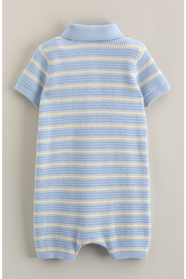Cotton Polo Sweater Romper, Alternate, color, BLUE SKYWAY GILL STRIPE