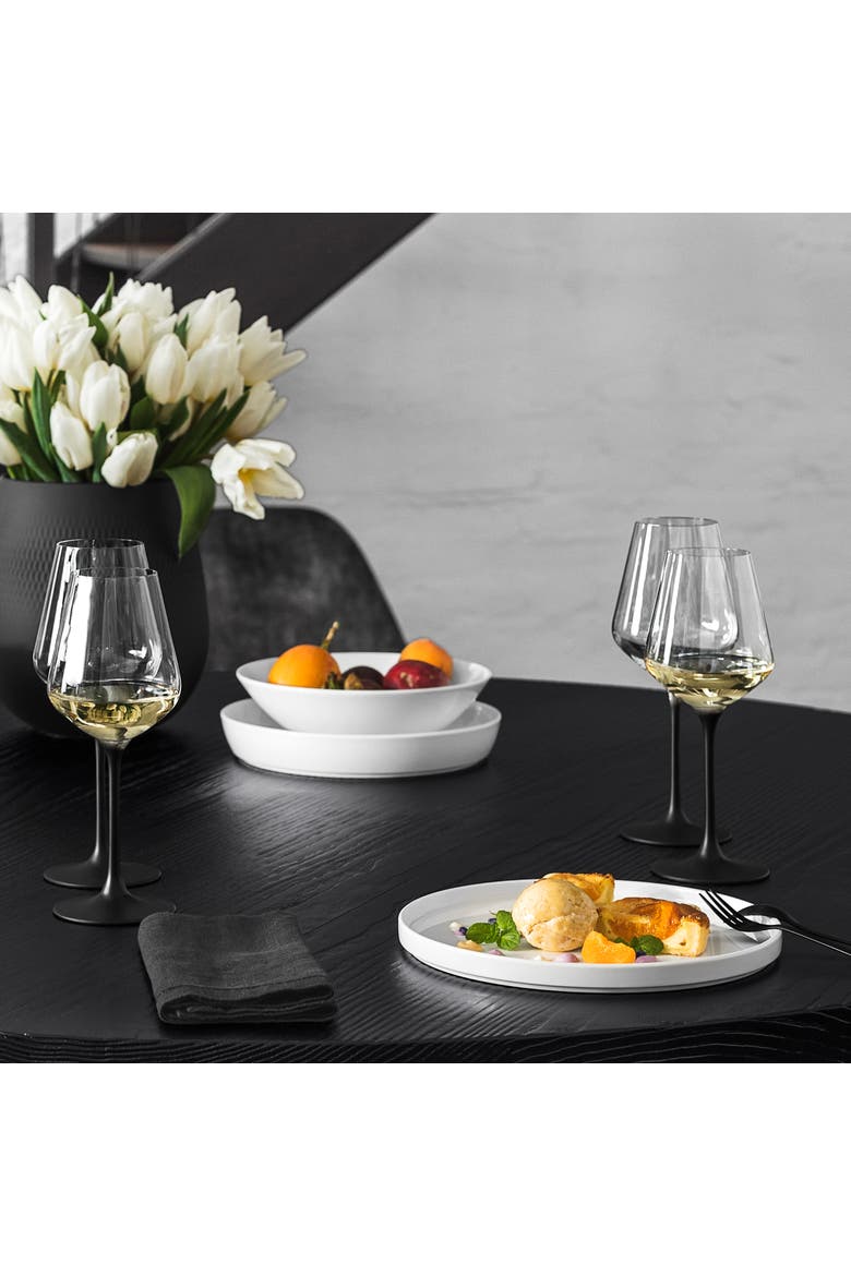 Manufacture Rock White Wine Goblet Set of 4, Alternate, color, clear