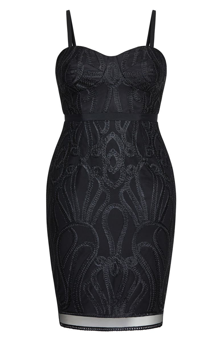 City Chic Antonia Strapless Sheath Dress, Alternate, color, 