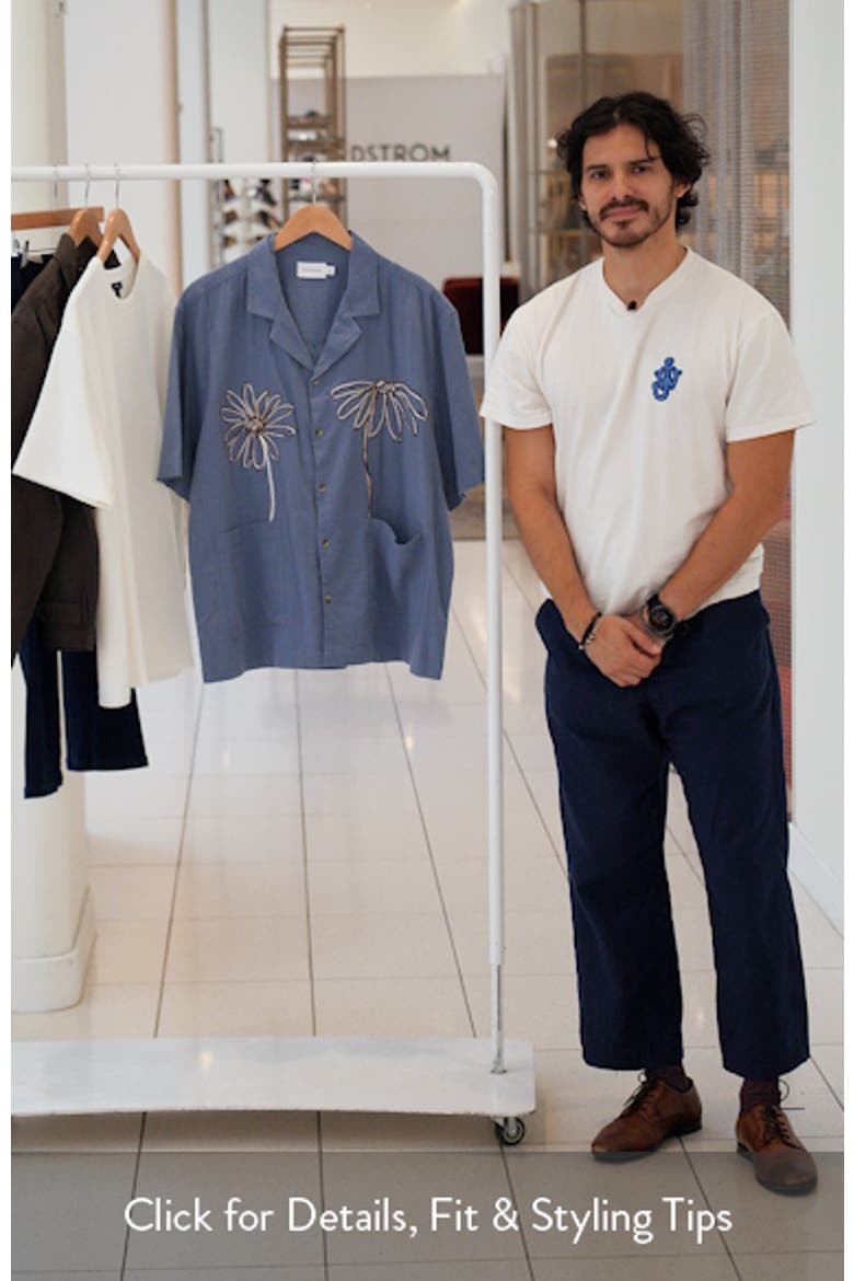 Floral Rope Embroidered Camp Shirt video