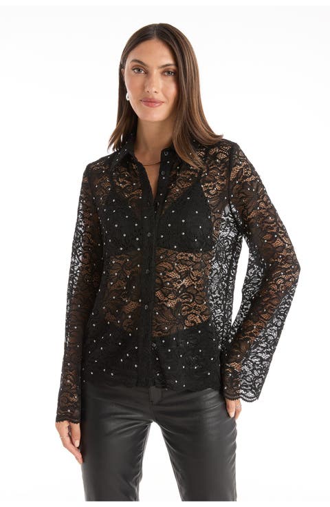 Jena Lace Button Up Shirt