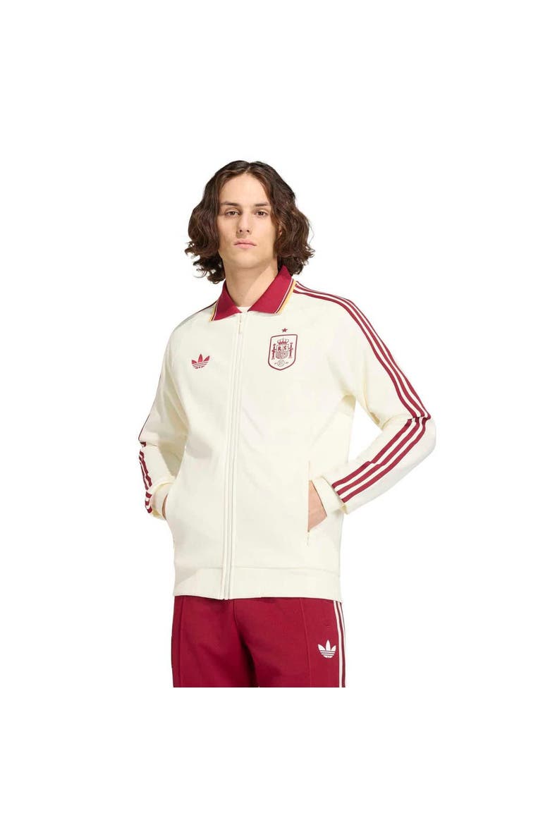 Men's adidas White Spain National Team 2026 Away Full-Zip Anthem Jacket, Main, color, White