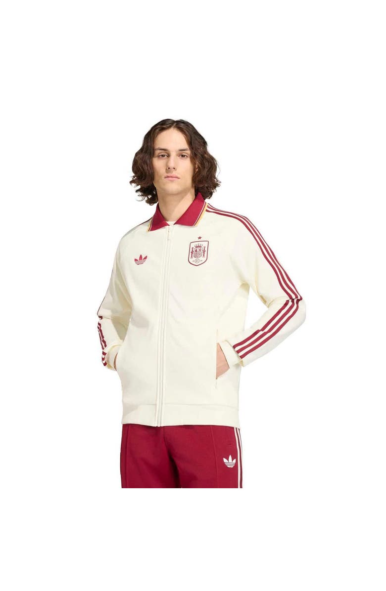 adidas Men's adidas White Spain National Team 2026 Away Full-Zip Anthem Jacket, Main, color, White