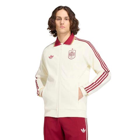 Men's adidas White Spain National Team 2026 Away Full-Zip Anthem Jacket