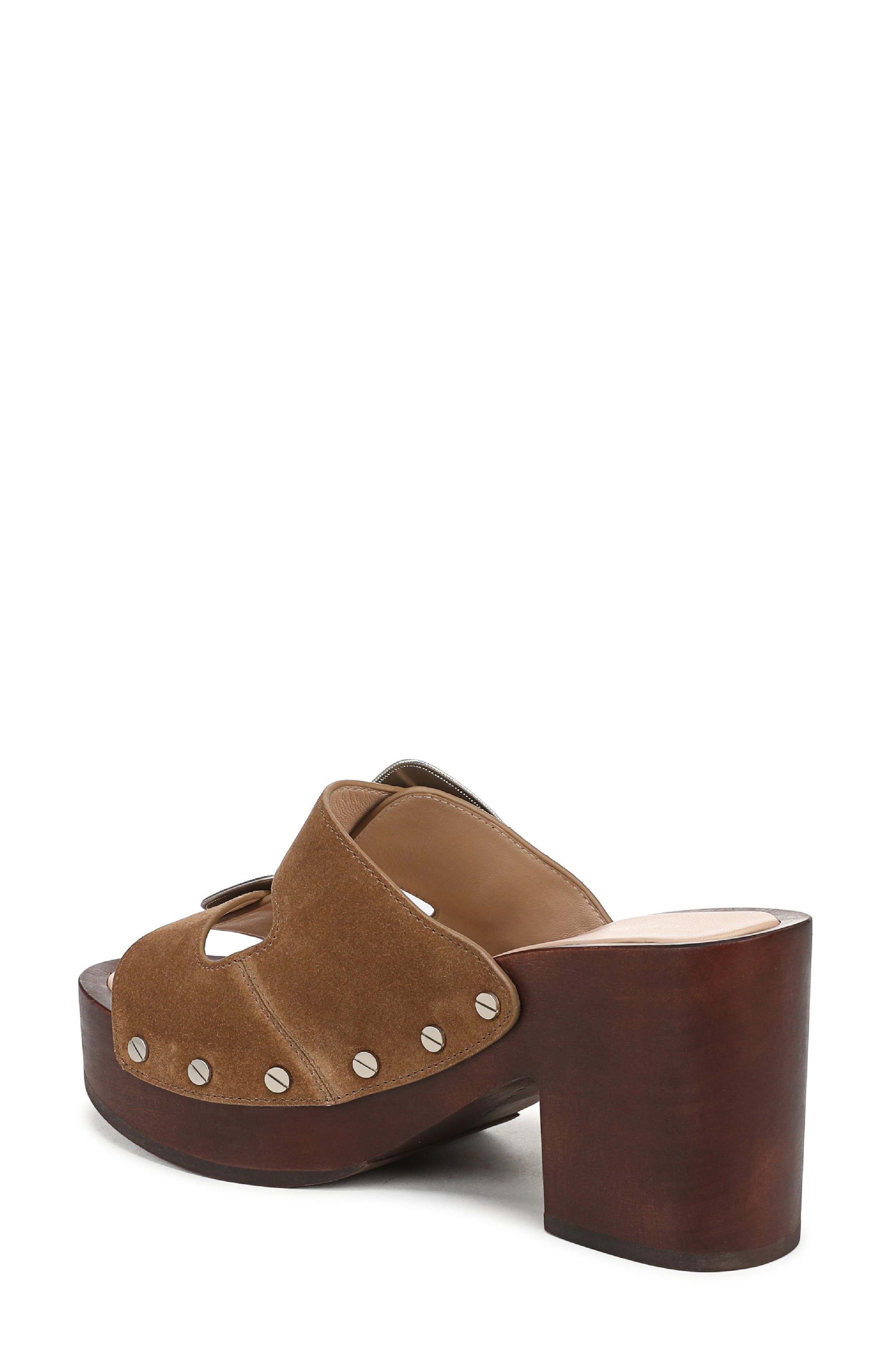 Halifax-2 Leather Slide Sandal, Alternate, color, CHESTNUT SUEDE