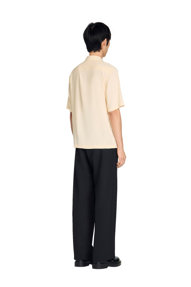 Embroidered horse loose-fit shirt, Alternate, color, Butter cream