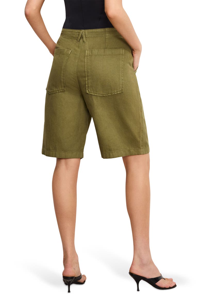 Lite Cotton Blend Bermuda Shorts, Alternate, color, MARTINI OLIVE002