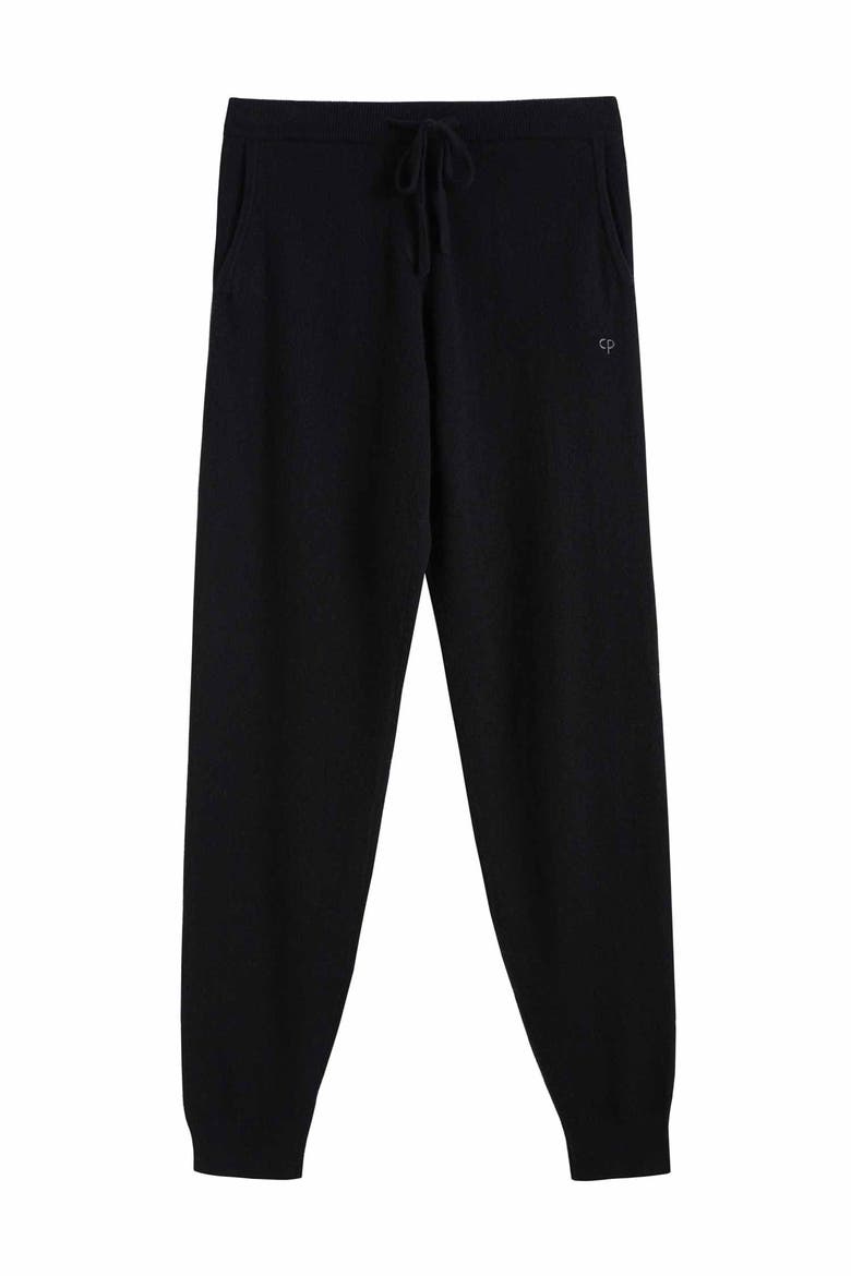Pure Cashmere Track Pants, Alternate, color, Black