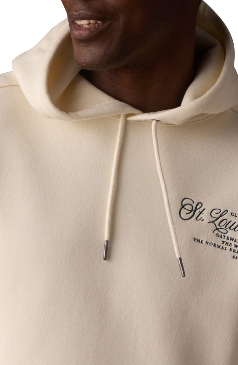 The Normal Brand St. Louis Embroidered Hoodie, Alternate, color, Ivory