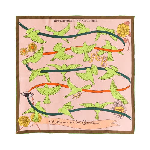 Lost Pattern Nyc House Of Frida Silk Bandana Scarf In Multi