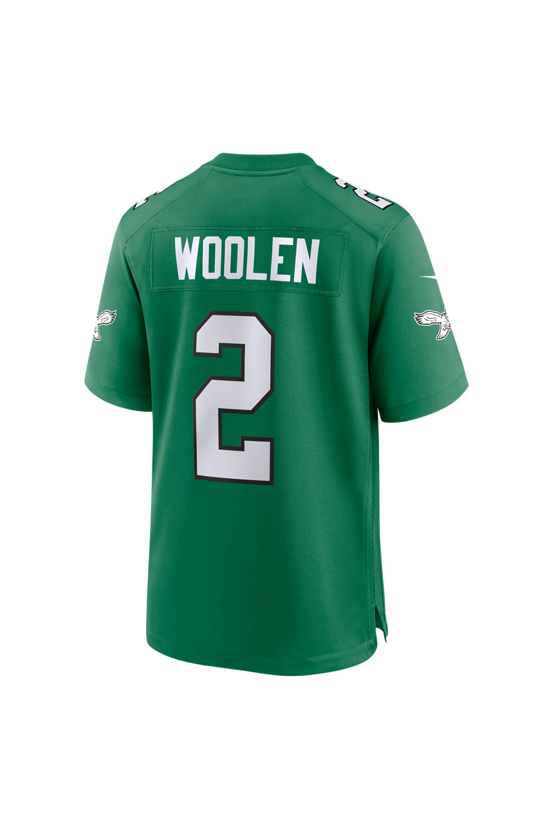 Men's Nike Tariq Woolen  Kelly Green Philadelphia Eagles Alternate Game Jersey, Alternate, color, Kelly Green