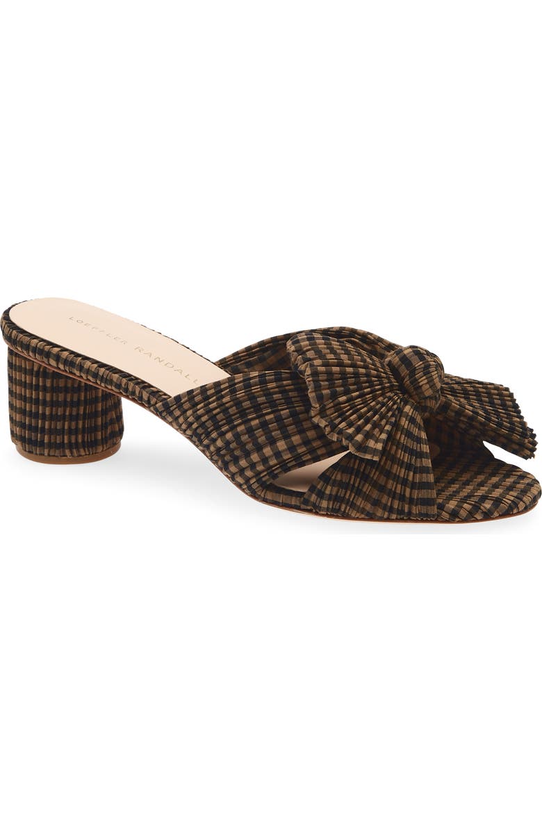 Loeffler Randall Emilia Slide Sandal, Main, color, Brown/ Black Check