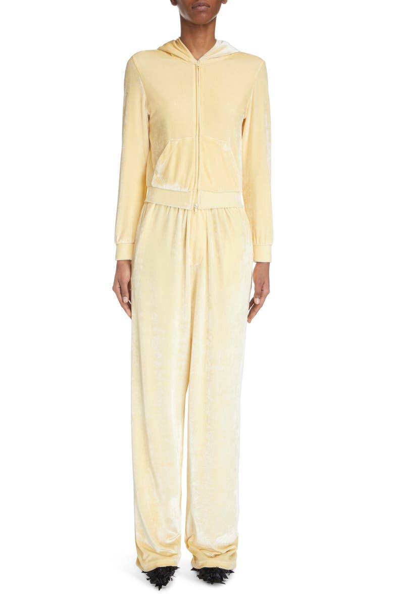 Balenciaga Velour Track Pants, Alternate, color, 